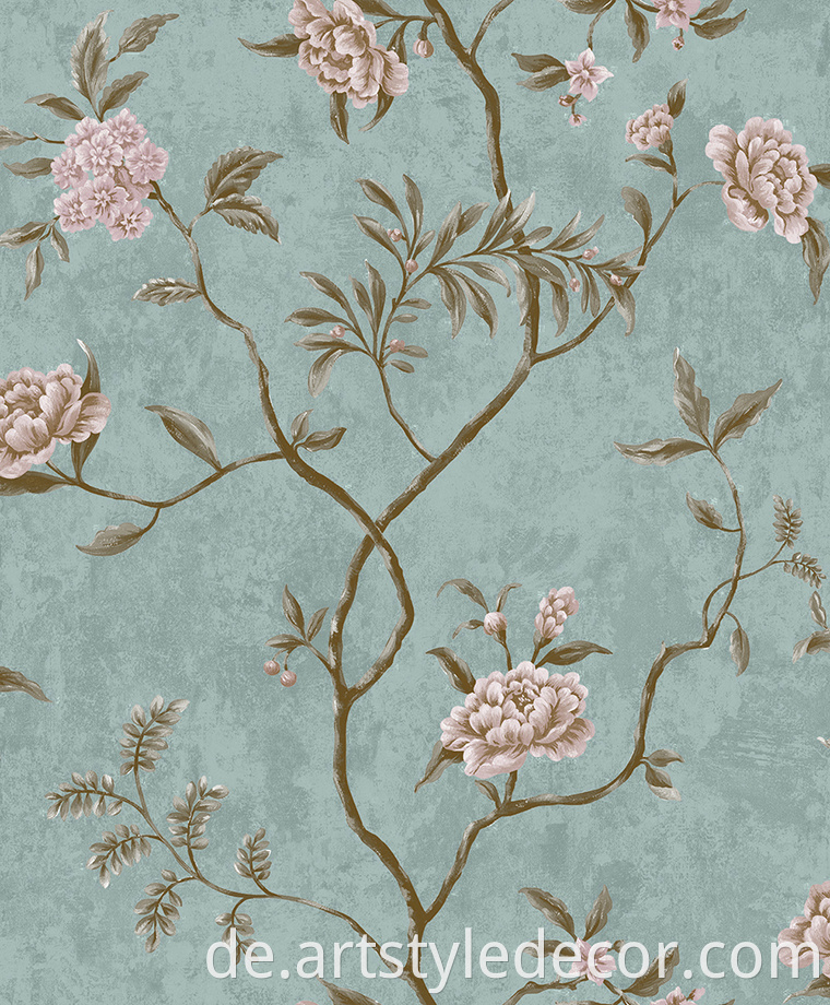 Exquisite floral thickened wallpaper